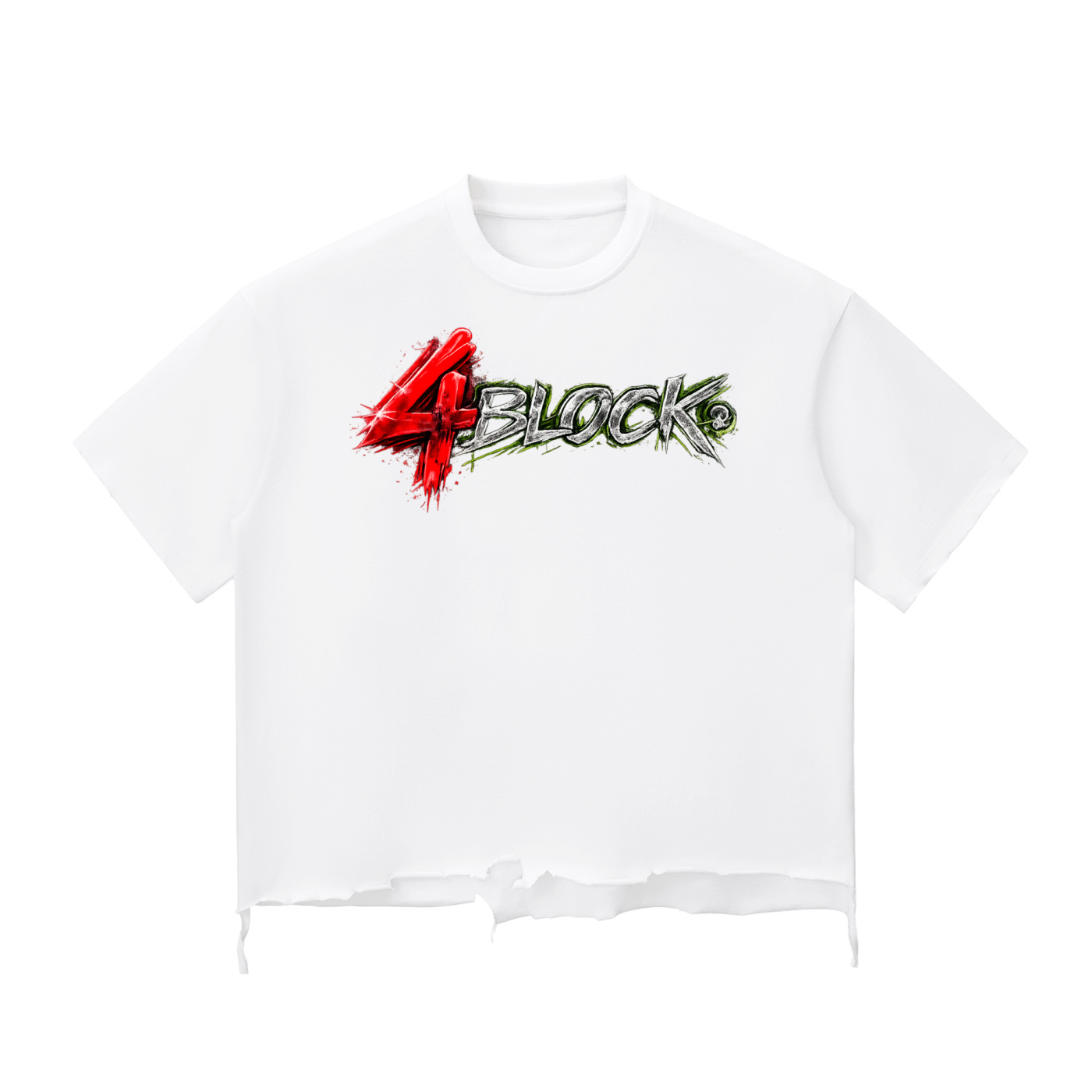 Snow Wash Raw-Hem Boxy T-shirt