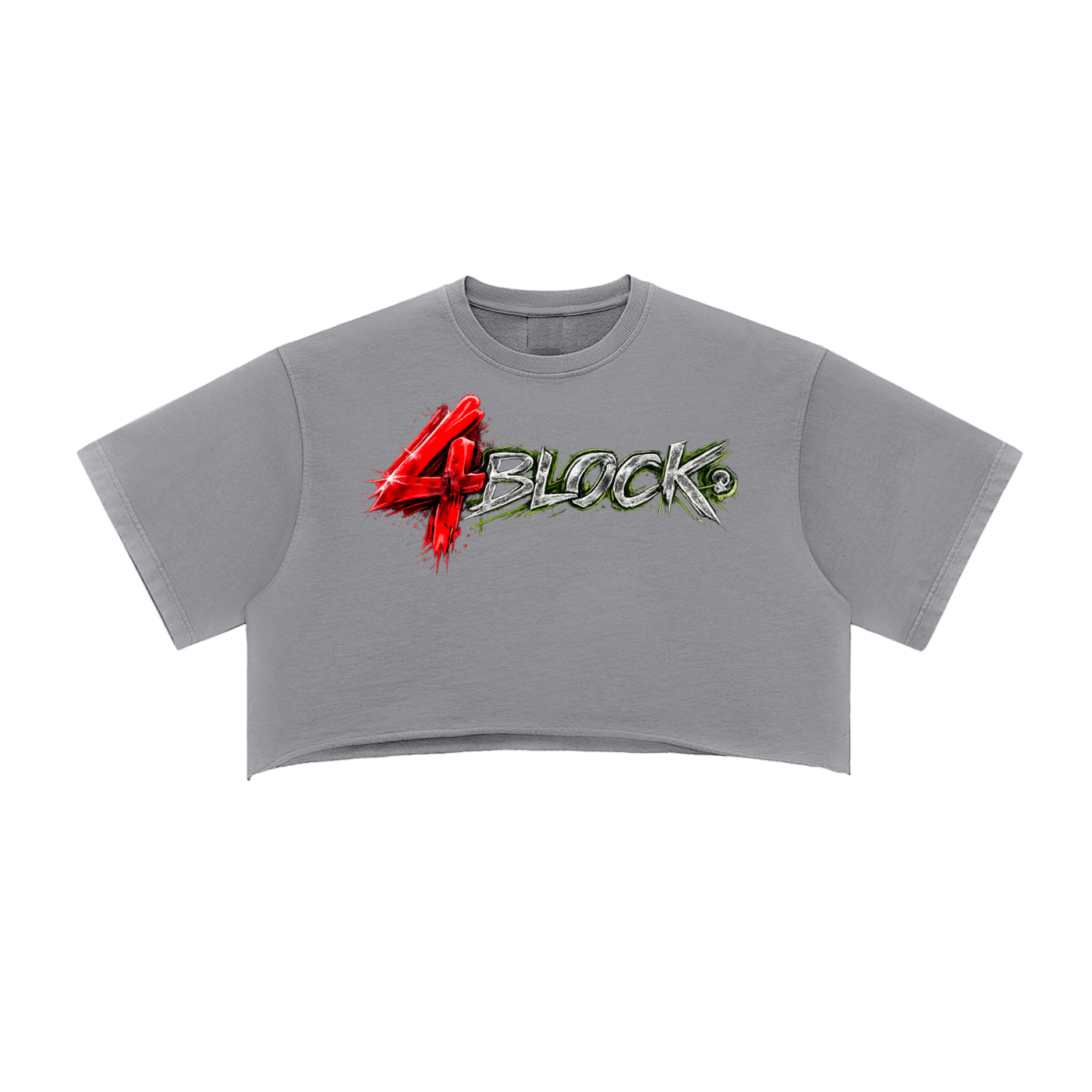 Snow Washed Raw Edge Crop Top